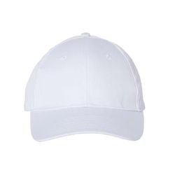Valucap VC100 Lightweight Twill Cap in White size Adjustable | 65/35 polyester/Cotton