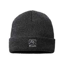 Columbia 191132 Whirlibird Cuffed Beanie Hat in Black/Graphite Grey | Acrylic