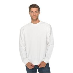 Lane Seven LS14004 Premium Crewneck Sweatshirt in White size Medium | Ringspun Cotton