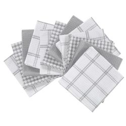 Coordinating Flat Waffle Weave Dish Cloths, Set Of 12 Dish Cloth by T-fal in Gray