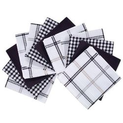 Coordinating Flat Waffle Weave Dish Cloths, Set Of 12 Dish Cloth by T-fal in Neutral