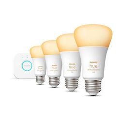 Philips Hue E26 Starter Kit (White Ambiance, 4-Pack) 563270