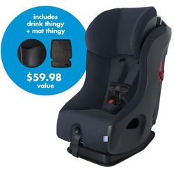 Clek 2021 Fllo Convertible Car Seat + Drink & Mat Thingy Bundle - Mammoth (Merino wool + TENCEL Blen