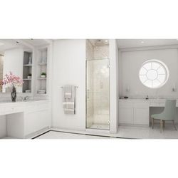 Dreamline DreamLine Unidoor 28 inch W x 72 inch H Frameless Hinged Shower Door in Brushed Nickel SHDR-20287210F-04
