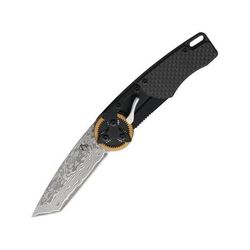 Mantis Gearhead Linerlock Dam CF Folding Knife 3" Damascus steel tanto blade Carbon fiber handle GH2028T