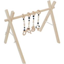 Poppyseed Play Wooden Baby Gym - Natural / Black Toys