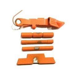 Centennial Defense Systems Lower Parts Kit for Gen 1-3 Glock 19 Stippled 5lb Mag Catch Spring 6lb Trigger Spring Hi-Viz Orange 50231
