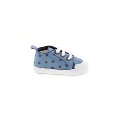 Little Capers Sneakers: Blue Stars Shoes - Kids Boy's Size 1