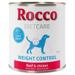 6x800g Weight Control Beef, Chicken, Rocco Diet Care Wet Dog Food