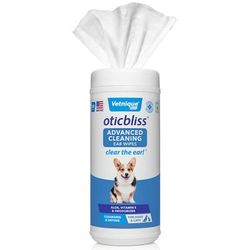 Oticbliss 60 Count Advanced Cleaning Ear Wipes for Dogs & Cats, 1.01 LBS