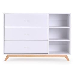 dadada Central Park 3-Drawer Dresser - White / Natural