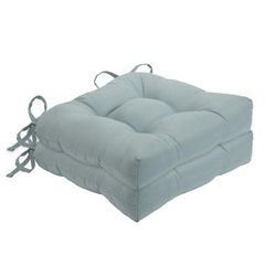 Chase Tufted Chair Seat Cushions by Achim Home Décor in Ice Blue