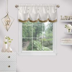 Lana Window Curtain Valance by Achim Home Décor in Tan