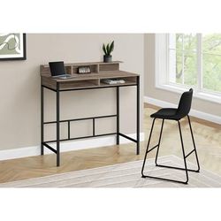"Computer Desk / Home Office / Standing / Storage Shelves / 48"L / Work / Laptop / Metal / Laminate / Brown / Black / Contemporary / Modern - Monarch Specialties I 7702"