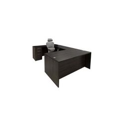 Charcoal Laminate Straight Front U-Workstation
