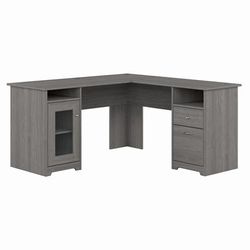 Bush Furniture Cabot 60W L Shaped Computer Desk in Modern Gray - Bush Furniture WC31330K