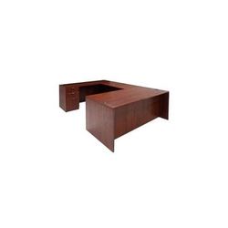 Cherry Laminate Straight Front U-Workstation