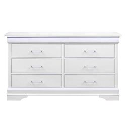 Charlie White dresser -Global Furniture CHARLIE-WHITE-DR W/LED