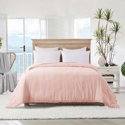 Ruffled Edge Down Alternative Blanket by St. James Home in Blush (Size KING)