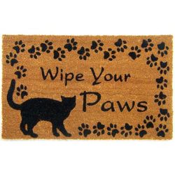 Cat Paws Coir Mat With Vinyl Backing Floor Coverings by Nature Mats by Geo in Multi