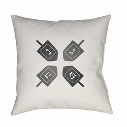 Gort 18" Square Modern Pillow plush Silverton/Dark Gray/Medium Gray/Smoke/Gray/Light Gray/Ivory/Ash Outdoor Throw Pillow - Boutique Rugs