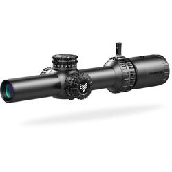 Swampfox Series LPVO Riflescope 1-8X24 30mm Tube Second Focal Plane IR Green BDC Reticle Black ARH18241-GB