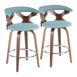 Gardenia Counter Stool ( Set of 2 ) - LumiSource B26-GARD2-SWVR WLTL2