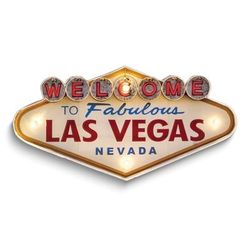 Curata Welcome to Fabulous Las Vegas Metal and Led Light Wall Sign