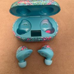 Lilly Pulitzer Headphones | Lily Pulitzer Bluetooth Earbuds | Color: Blue/Pink | Size: Os