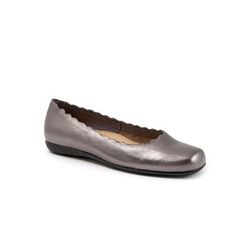 Wide Width Women's Sabine Dressy Flat by Trotters in Pewter (Size 8 1/2 W)