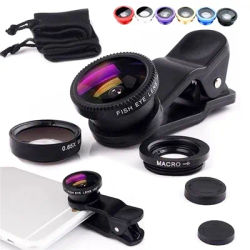 Fish Eye – objectif grand Angle Macro Fisheye Zoom pour iphone 12 11 XS MAX X Kit d'objectif