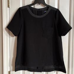 Madewell Tops | Madewell Button Back Top | Color: Black | Size: S