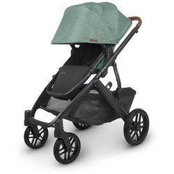 UPPAbaby VISTA V2 Single-to-Double Stroller - Gwen (Green Melange / Carbon / Saddle Leather)
