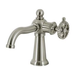 Kingston Brass KS3548CG Fuller Single-Handle Bathroom Faucet with Push Pop-Up, Brushed Nickel - Kingston Brass KS3548CG