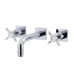 Kingston Brass KS6121BEX Essex Two-Handle Wall Mount Bathroom Faucet, Polished Chrome - Kingston Brass KS6121BEX