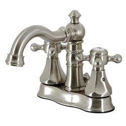 Kingston Brass FSC1608BX Metropolitan 4 in. Centerset Bathroom Faucet with Brass Pop-Up, Brushed Nickel - Kingston Brass FSC1608BX