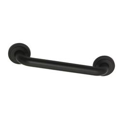 "Kingston Brass DR814120 Laurel 12" Grab Bar, 1-1/4" Diameter, Matte Black - Kingston Brass DR814120"