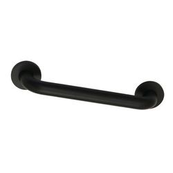 "Kingston Brass DR514120 Meridian 12" Grab Bar, 1-1/4" Diameter, Matte Black - Kingston Brass DR514120"