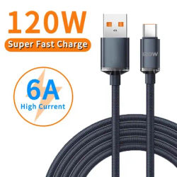 Câble USB de type C à charge super rapide chargeur haute vitesse Huawei Samsung Xiaomi Snaps