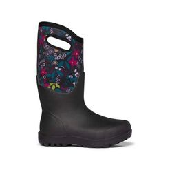 Bogs Neo Classic Cartoon Flower Shoes - Women's Black Multi 7 72857-009-7