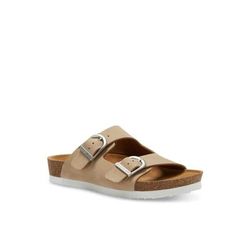 Women's Cambridge Doble Strap Slide Sandal by Eastland in Light Grey (Size 10 M)