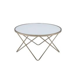Coffee Table by Acme in Champagne Frosted Glass