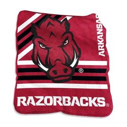 Arkansas Raschel Throw Home Textiles by NCAA in Multi