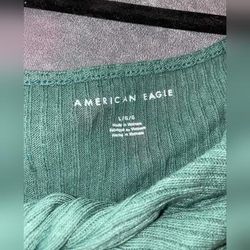 American Eagle Outfitters Tops | American Eagle Crop Top | Color: Green | Size: L