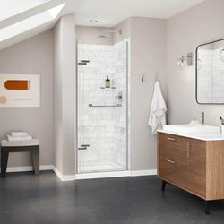 Maax Utile Alcove 36 x 36 Shower Wall - Carrara 107479-307-508