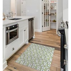 GARDEN PARTY GREEN Kitchen Mat By Kavka Designs