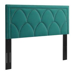 Greta Performance Velvet King/California King Headboard in Teal