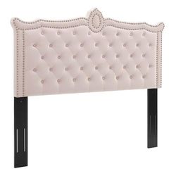 Louisa Tufted Performance Velvet King/California King Headboard in Pink