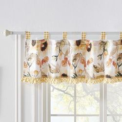 Somerset Ruffled Gingham Window Valance by Greenland Home Fashions in Gold