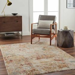 Eula 2' x 2'11" Modern Tan/Light Sage/Mustard/Olive/Sage/Brick Red/Dark Blue/Burgundy Area Rug - Boutique Rugs
